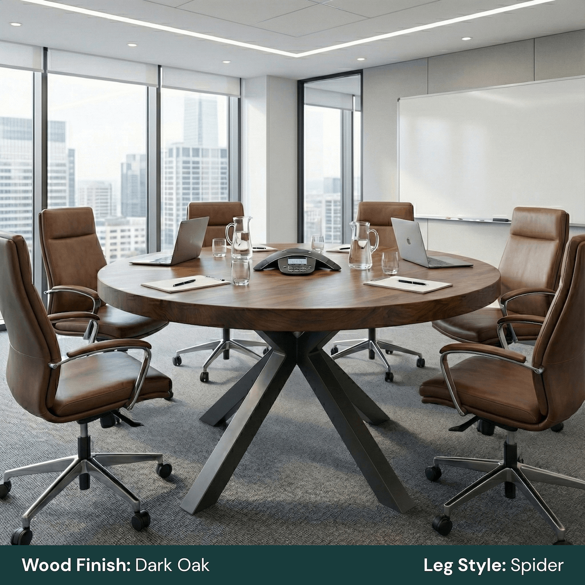 Rustic Office Conference Table Round Chunky Rustic Office Meeting Table