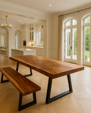 Suar Single Slab Live Edge Dining Table