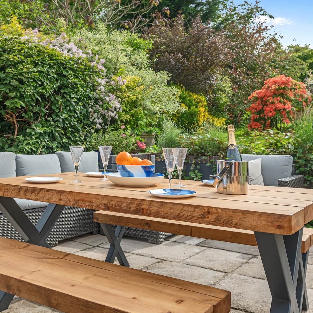 Large Rustic Outdoor Table Chunky Rustic Outdoor Garden Table – Ashford Blake