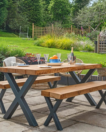 Chunky Rustic Outdoor Garden Table