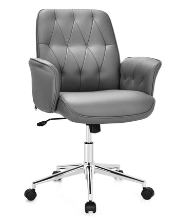 Vegan Leather Swivel Office Chair