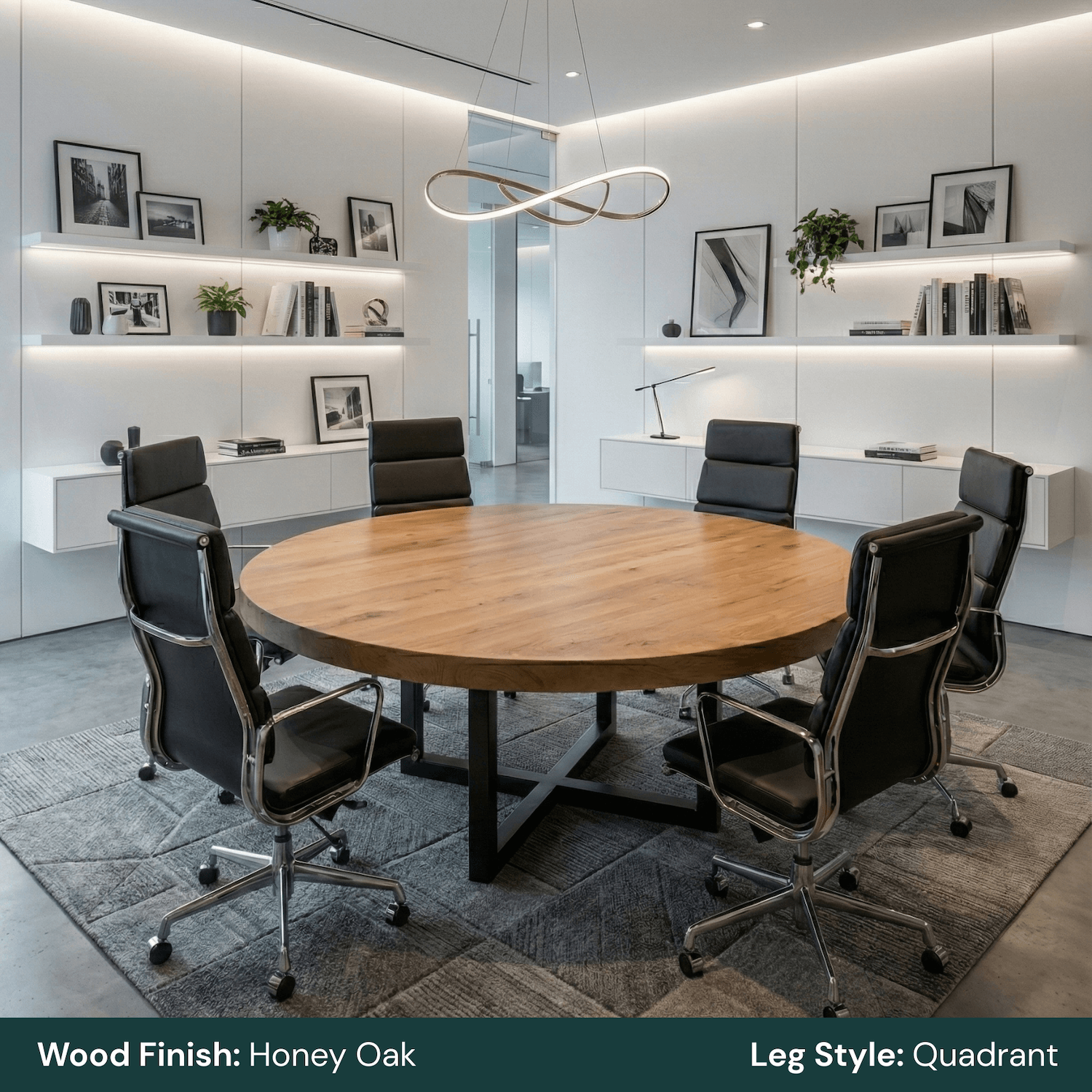 Rustic Office Conference Table Round Chunky Rustic Office Meeting Table – Ashford Blake