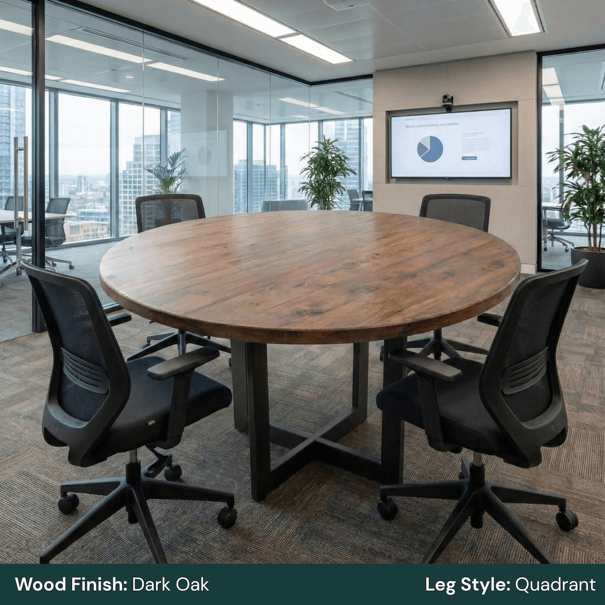 Rustic Office Conference Table Round Rustic Office Meeting Table – Ashford Blake