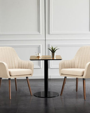 Leisure Chairs with Rubber Wood Legs (Set of 2)
