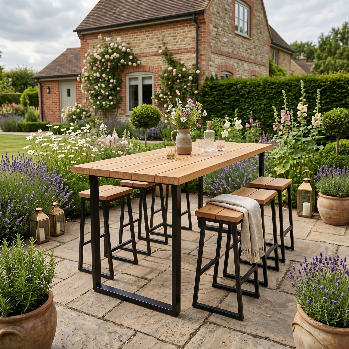 Solid Oak Outdoor High Bar Table – Ashford Blake