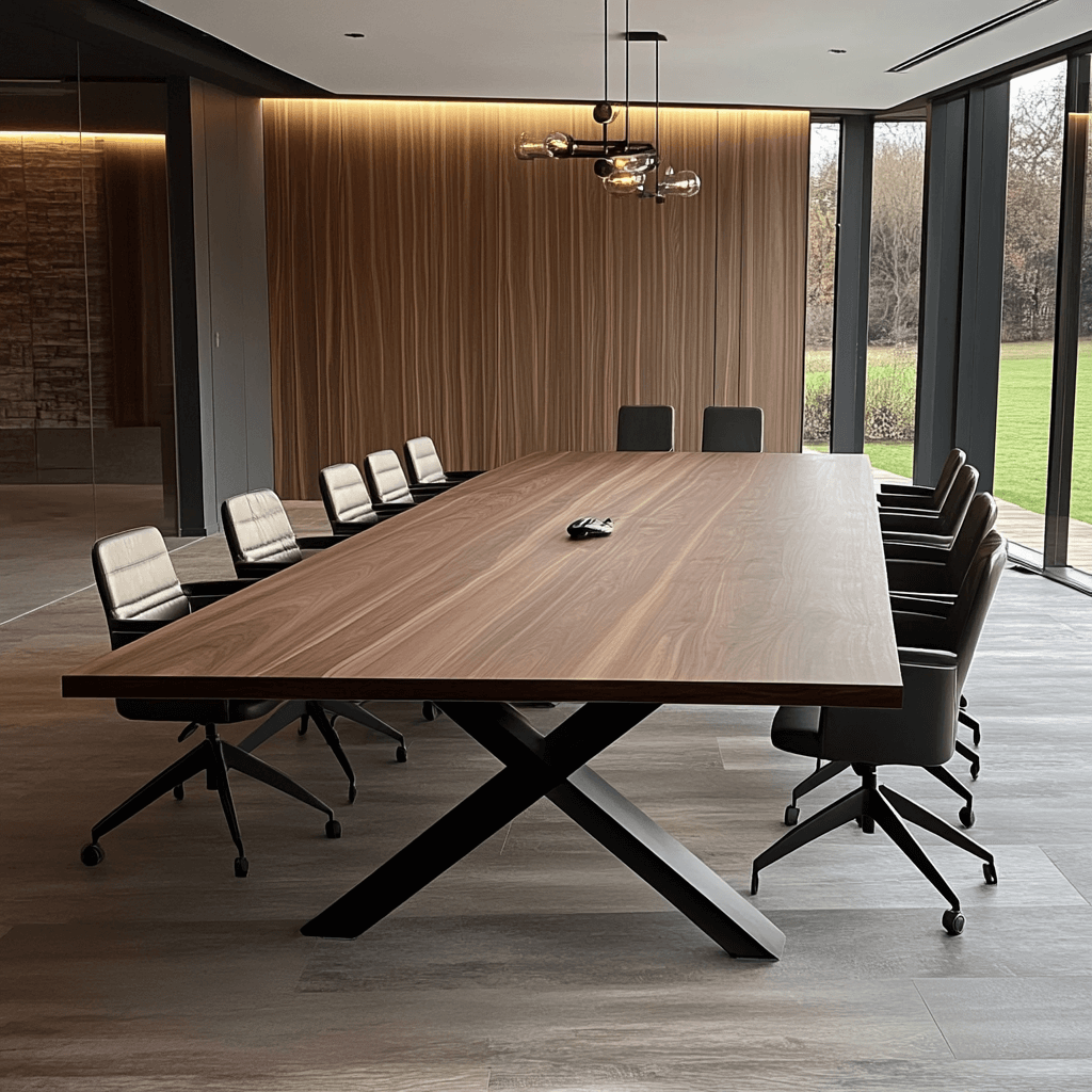 Solid Walnut Boardroom Conference Table – Ashford Blake
