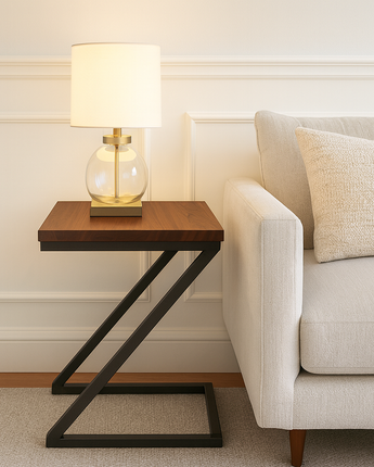 Solid Walnut Lamp Table
