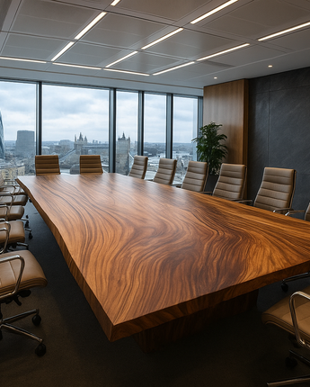 Suar Single Slab Live Edge Boardroom Conference Table