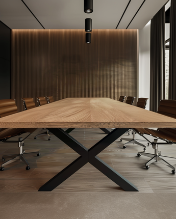 Solid Oak Boardroom Conference Table