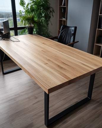 Solid Staved Oak Office Desk