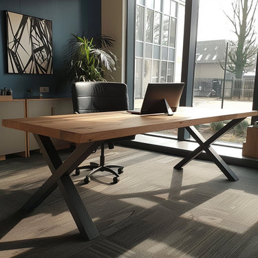 Solid Oak Office Desk - Ashford Blake