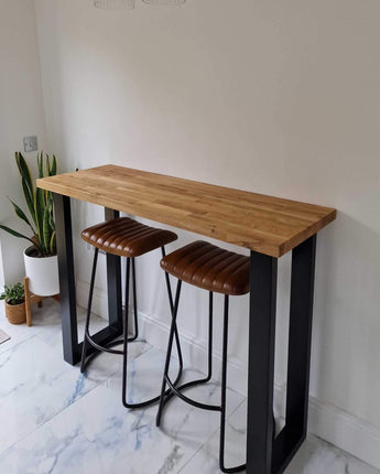 Staved Oak Breakfast Bar Table (Freestanding)