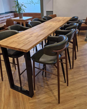 Oak Standing Workstation | High Meeting Table